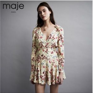 Maje silk floral romper